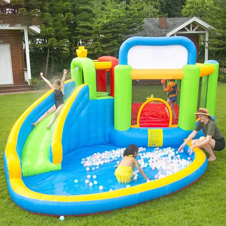 Outdoor Sports Inflatable Bouncer for Children with Pool Slide