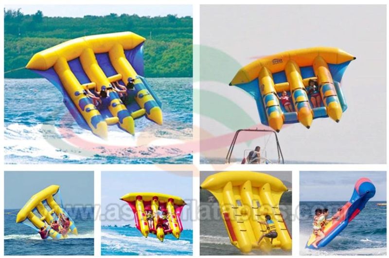 Inflatable Flying Fish Long Tube Floating Banana Boat for Sale