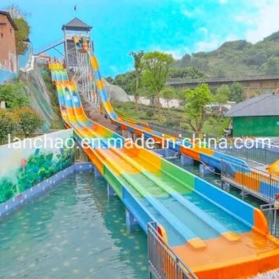 Large Water Theme Park Equipment High Speed Rainbow Water Slide
