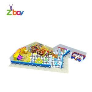Customized Fancy Design Professional Big Kids Plastic Indoor Playground with Trampoline