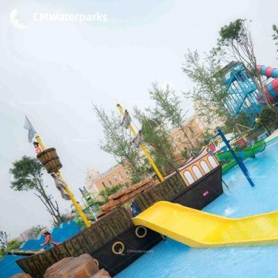 Hot Sale Water Park Fiberglass Water Slide Kids Slide Pirate Ship