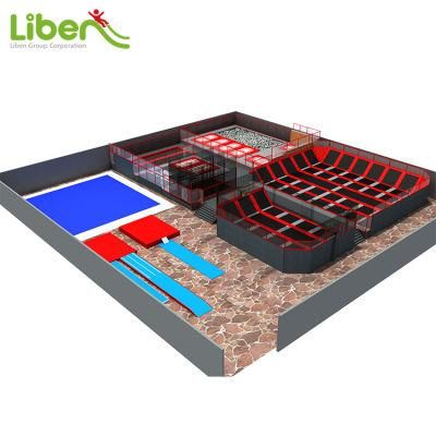 Adults Fitness Commercial Gym Jump Body Building Trampoline Park with Big Air Trampoline