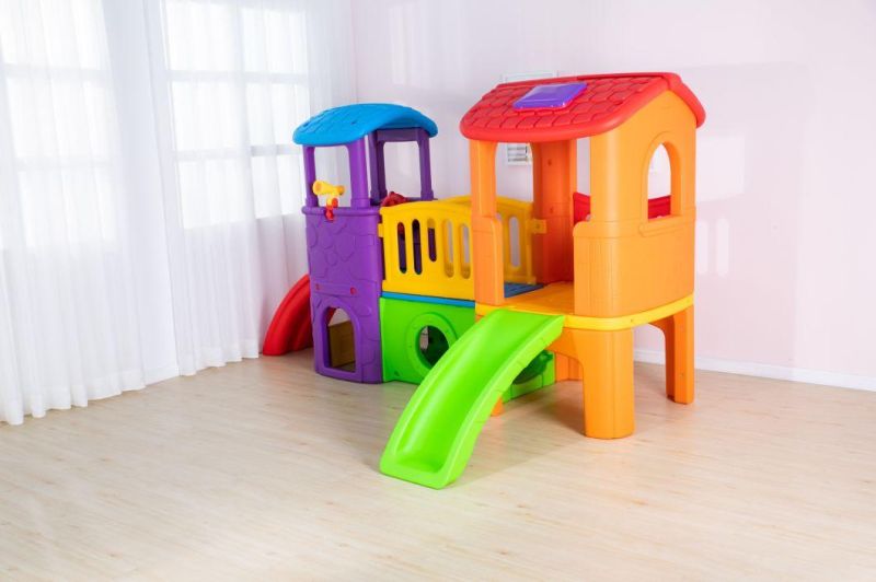 Kids Indoor Playhouse with Slide Children′ S Play Equipment Indoor Playground