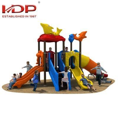 Popular Kindergarten Park Kids Play Plastic Outdoor Playground Slide Good Quality with En1176 Standard
