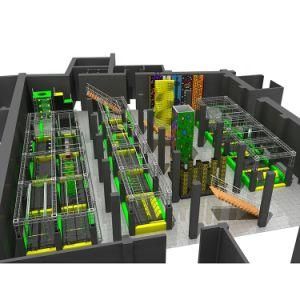 Free New Design Children Adventurous Games Amusement Park Equipment a Floor Ninja Obstacles Course for Kids and Adults