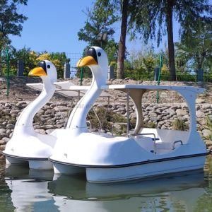Amusement Park 4 Seats Swan Pedal Fiberglass Paddle Boat
