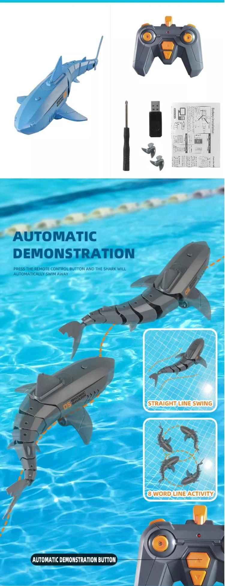 2.4G Four Channel Remote Control Shark Outdoor Swimming Pool Children′s Toys