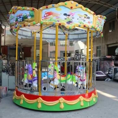 Amusement Kids Rides Indoor Outdoor Playground Merry-Go-Round 6-8people Small Carousel