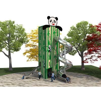 Children Amusement Park Panda Play Game Commercial Outdoor Playground Equipment with Slide