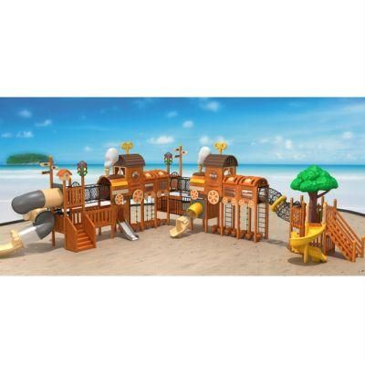 School Park Wooden Slide Climbing Outdoor Kids Playground Equipment Ym58