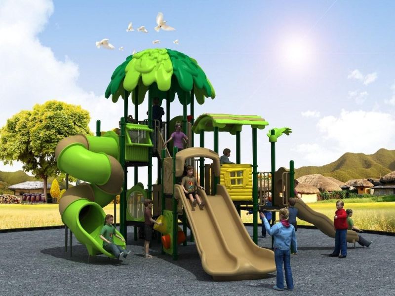 GS TUV Standard Amusement Park Playsets Kindergarten Kids Toy Children Water Park Slide Games Tree House Playground Outdoor Plastic Toys