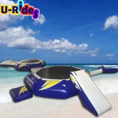 2 in 1 inflatable water trampoline float pond toys air jumper inflatable trampoline for water park