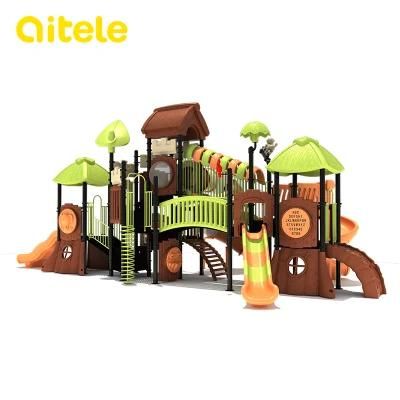 Funny Creative Three House Game Slide Outdoor Playground Equipment