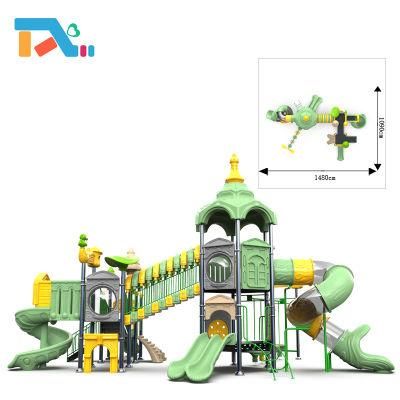 Outdoor Combined Plastic Slide Set Royal Palace Series Equipment Outdoor Playground for Children