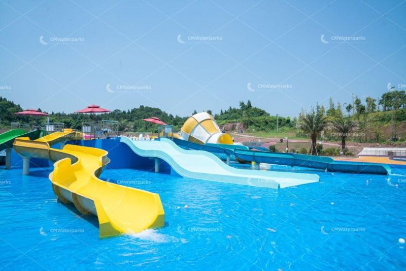 High Quality Fiberglass Water Slide Outdoor Water Park for Adult Kids