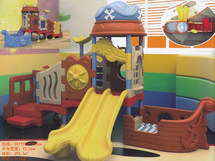 Pirate Boat Design Children Indoor Plastic Playground Equipment