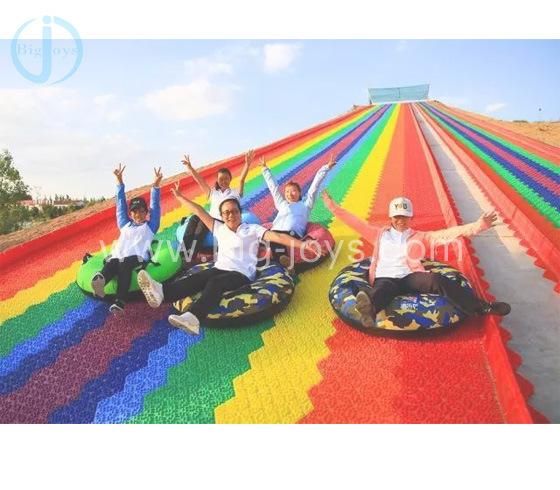 New Amusement Playground Family Game Amusement Park Rainbow Slide Eco-Friendly Plastic Outdoor Rainbow Slide for Kids