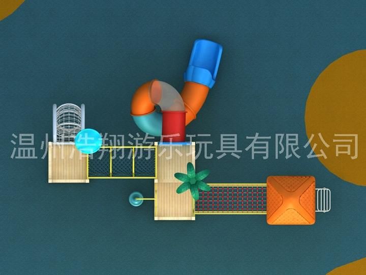 Backyard Wooden Outdoor Playground Equipment for Children Amusement Park