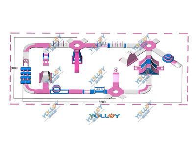 Floating Water Inflatable Obstacle Course Aqua Park