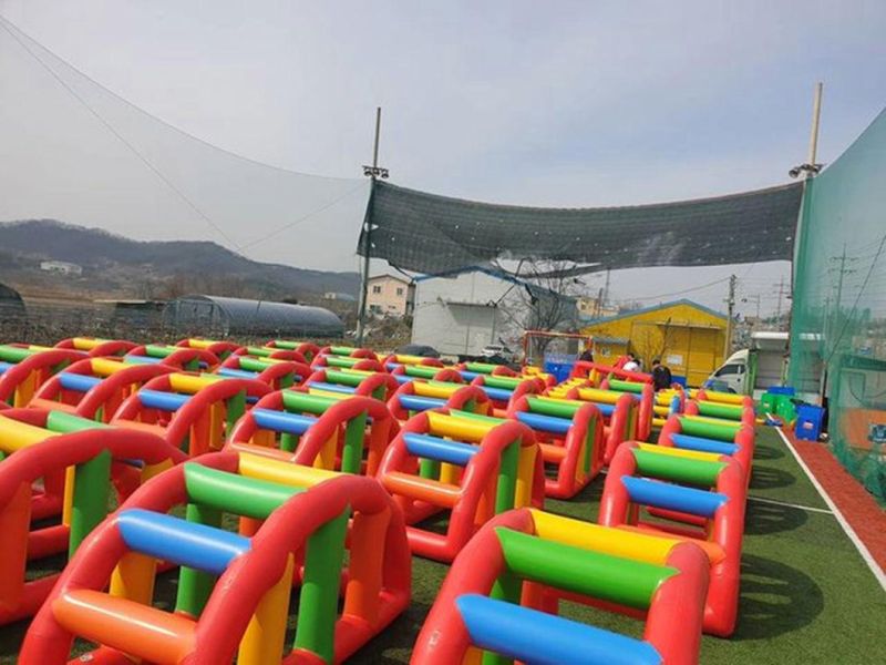 Korea Hot Sale Air Sealed Inflatable Pirate Ship Viking Seesaw Boat Air Bouncer Seesaws Outdoor/Indoor for Kids