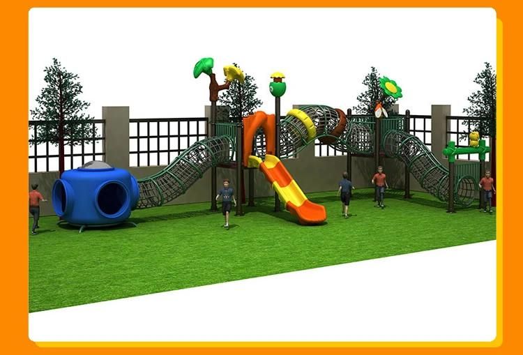 Children Outdoor Climbing Nets Rope Structures Plastic Slides for Adult and Kids