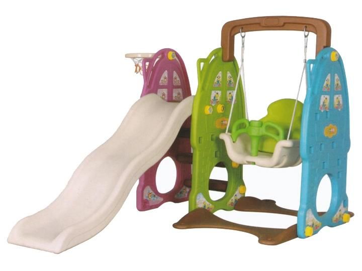 Children Outdoor Backyard Playground Forest Plastic Playhouse Swing Set