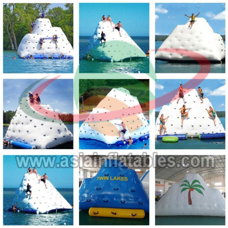 High Quality PVC Tarpaulin Inflatable Floating Iceberg Island / Iceberg Climbing Wall for Hot Sale