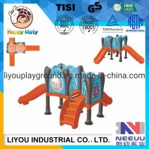 Children&prime;s Slide on The Playground Plastic Playground Equipment