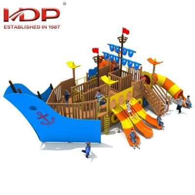 Children Wooden Pirate Ship Series Theme Outdoor Playground Equipment