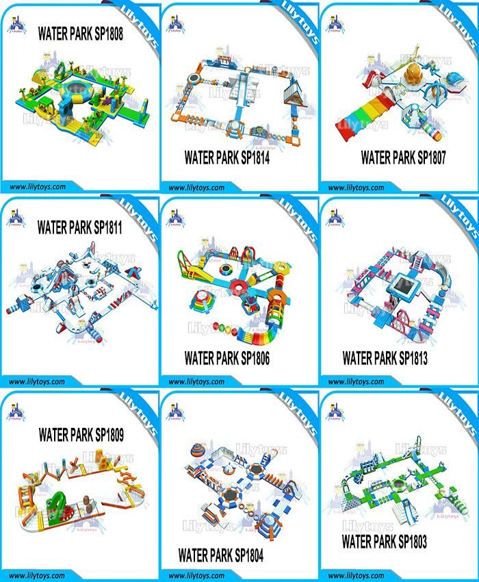 Lily Toys Inflatable Aqua Water Parks for Beach and Lake