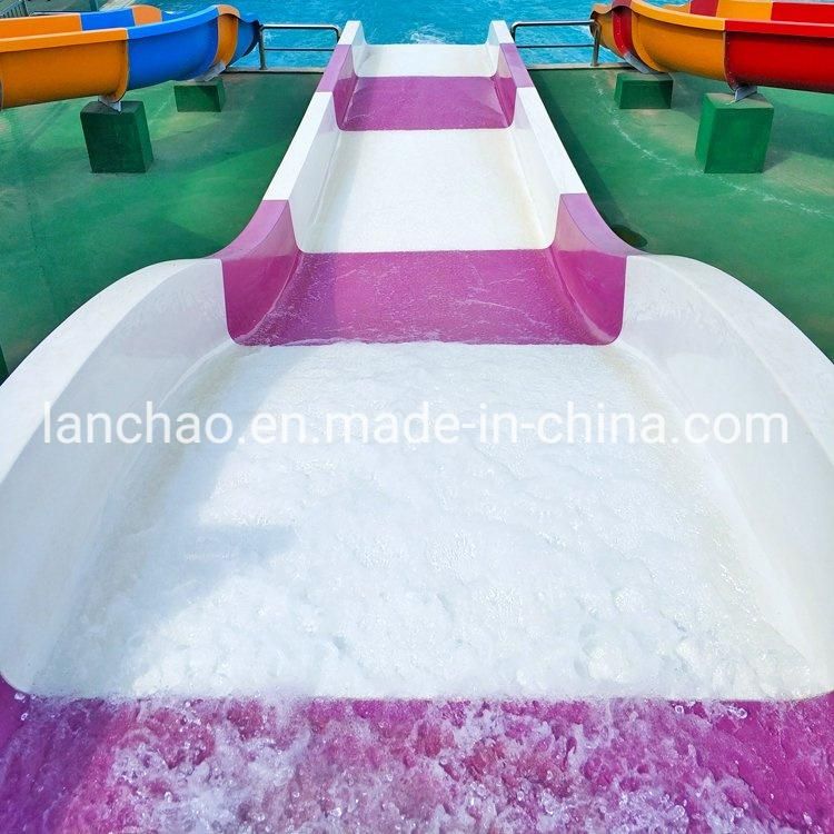 Swimming Pool Water Park Equipment Fiberglass Family Wide Slide