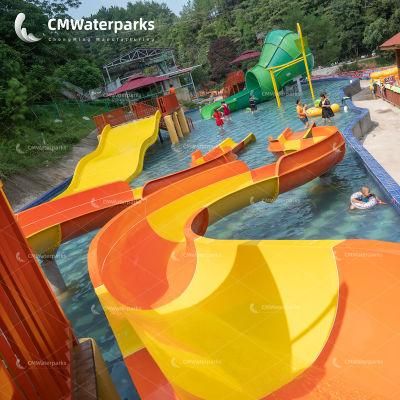 Customizable Water Park Fiberglass Water Slide Pool Slides for Kids Adult
