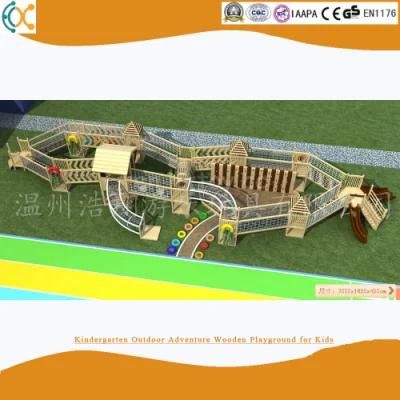 Customized Kindergarten New Style Outdoor Adventure Wooden Playground for Kids