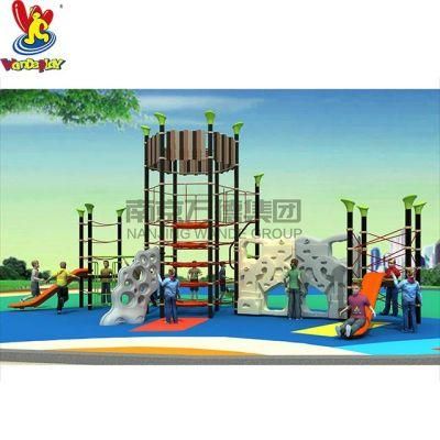 Outdoor Kids Climbing Training Playground Equipment with Slide