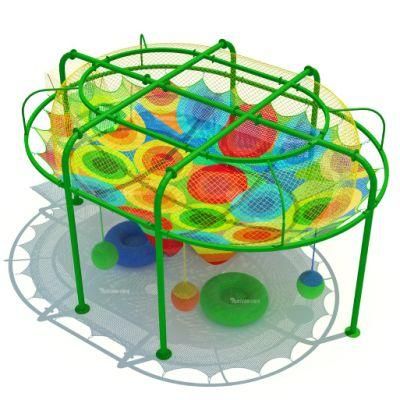 Modern New Design Equipment Rainbow Rope Nets Indoor Playground by Handmade for Kids