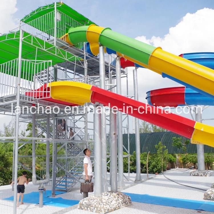 Family Fun Water Slide Fiberglass Pool Slide for Amusement Park