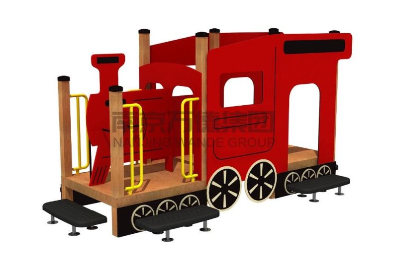 Wandeplay Theme Amusement Park Rides Wooden Train Outdoor Playground Equipment Colorful Playsets Children Toys