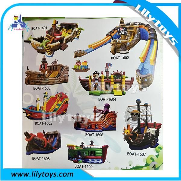 Inflatable Jumping Castle Ship Jumping Boat Bouncer Ship