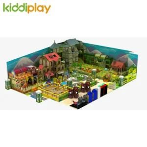 Cartoon Indoor Playground with Swing, Competitive Price Big Children Indoor Playground Equipment for Kindergarten