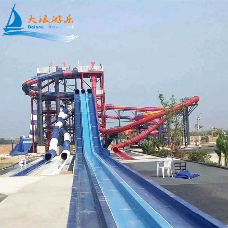 High Speed Fiberglass Water Slide Amusement Park Equipment