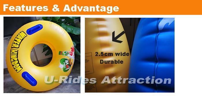 48 inch strong 2 person inflatable swimming tube water ring with bottom for Water Park