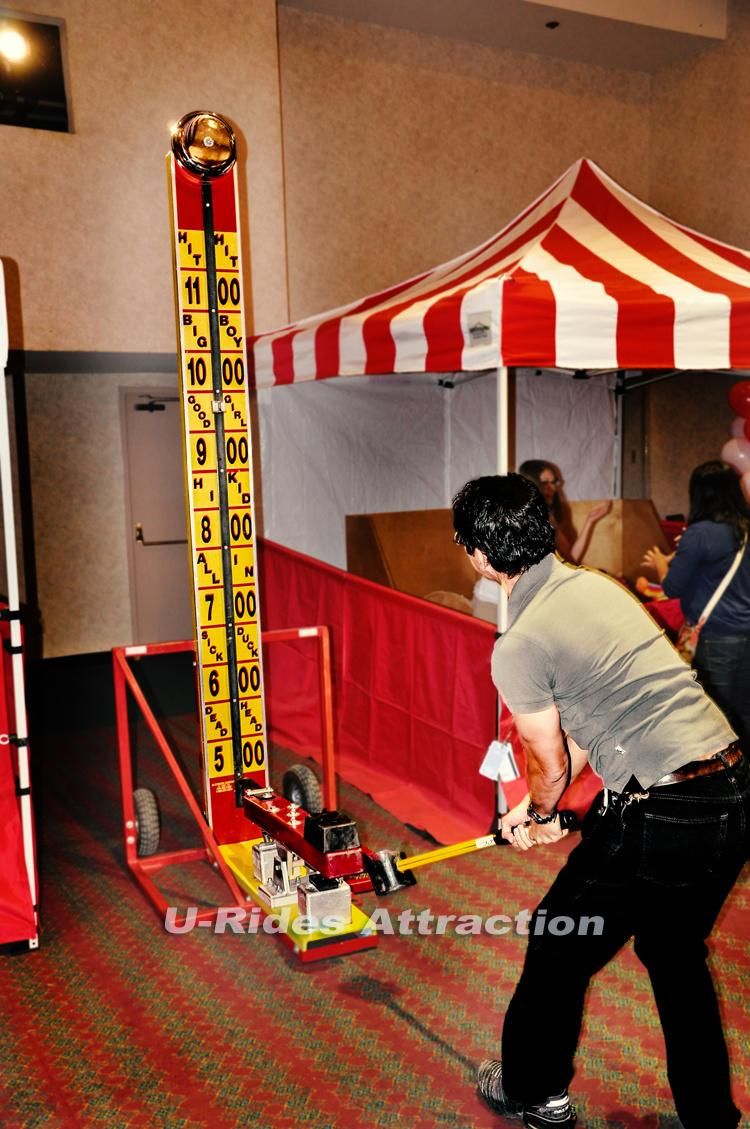 High striker for sale hi striker game amusement hammer carnival game