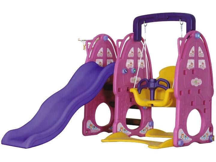 Pink Rabbit Kids Indoor Plastic Swing and Slide