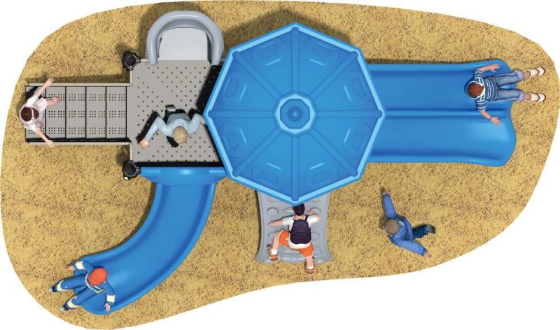 European and Korea Castle Series Small Outdoor Playground Children Slide Equipment