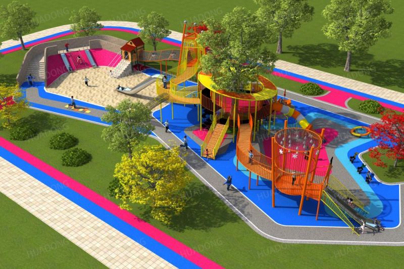 Adventure Climbing Steel Frame Holla Wall Playground Equipment for Children Adventurous with Slide