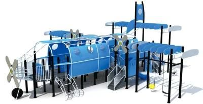 Aircraft Pyramid Ship Shape Kids Outdoor Playground Equipment Slides PE Board with Ce Approved