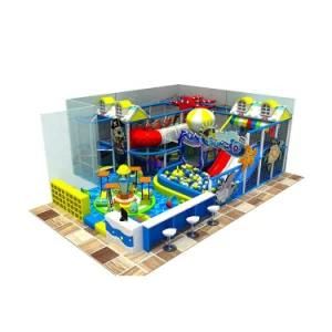 New Design Customized Soft Play Ocean Theme Indoor Equipment Playground with Trampoline for Children
