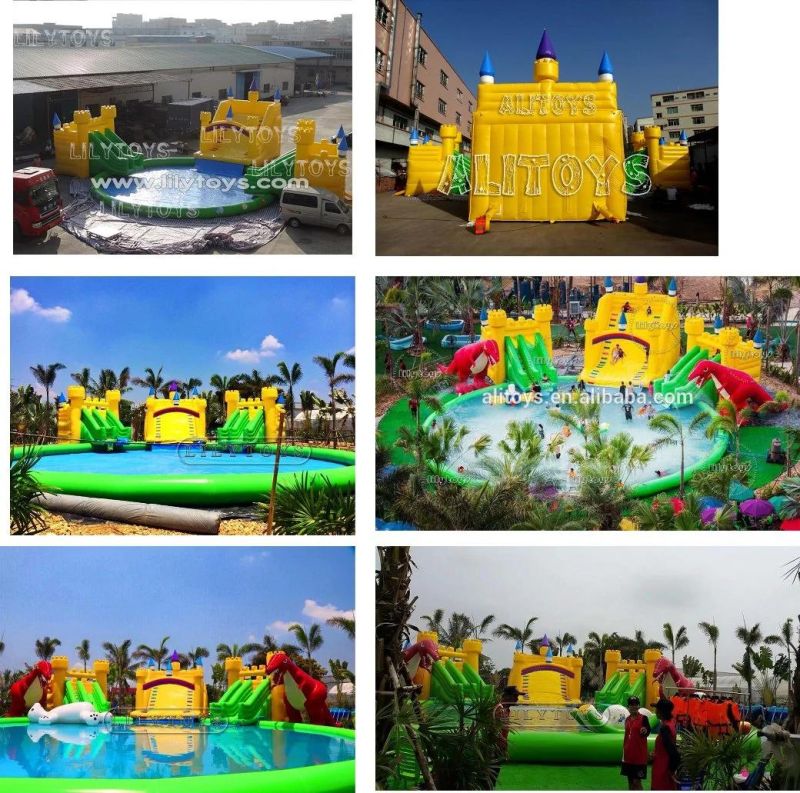 Outdoor Playground Inflatable Water Park with Pool for Water Sport