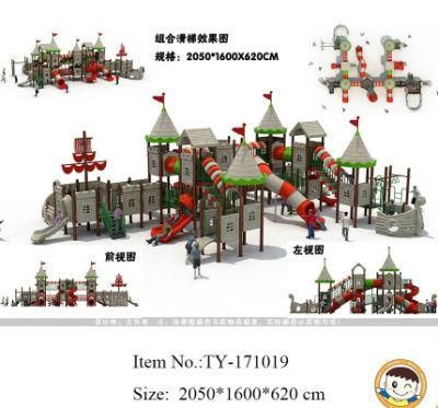 Castle Style Outdoor Playground Slide for Sale (TY-171019)