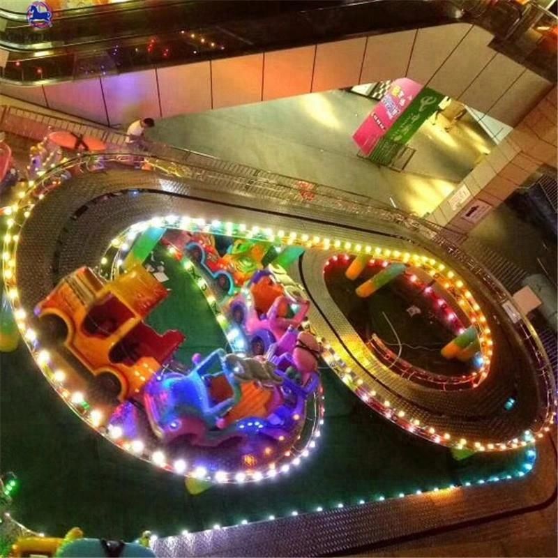 Theme Amusement Park Convoy Car Kiddie Kids Mini Roller Coaster Shuttle Rides Climbing Car